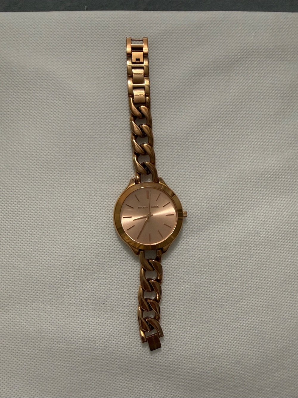 Michael Kors Rose Gold Chain-Link Bracelet Watch